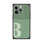 プレミアムスクエアケース with MagSafe［ オリジナル - initial two tone - B green ］