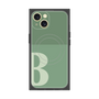 プレミアムスクエアケース with MagSafe［ オリジナル - initial two tone - B green ］