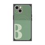 プレミアムスクエアケース with MagSafe［ オリジナル - initial two tone - B green ］
