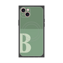 プレミアムスクエアケース with MagSafe［ オリジナル - initial two tone - B green ］