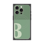 プレミアムスクエアケース with MagSafe［ オリジナル - initial two tone - B green ］