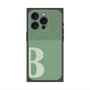 プレミアムスクエアケース with MagSafe［ オリジナル - initial two tone - B green ］