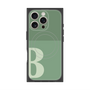 プレミアムスクエアケース with MagSafe［ オリジナル - initial two tone - B green ］