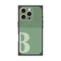 プレミアムスクエアケース with MagSafe［ オリジナル - initial two tone - B green ］