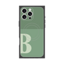 プレミアムスクエアケース with MagSafe［ オリジナル - initial two tone - B green ］