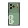 プレミアムスクエアケース with MagSafe［ オリジナル - initial two tone - B green ］