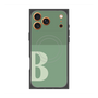 プレミアムスクエアケース with MagSafe［ オリジナル - initial two tone - B green ］