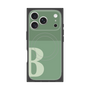 プレミアムスクエアケース with MagSafe［ オリジナル - initial two tone - B green ］