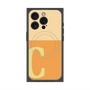 プレミアムスクエアケース with MagSafe［ オリジナル - initial two tone - C orange ］