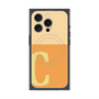プレミアムスクエアケース with MagSafe［ オリジナル - initial two tone - C orange ］