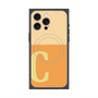 プレミアムスクエアケース with MagSafe［ オリジナル - initial two tone - C orange ］