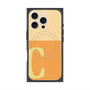 プレミアムスクエアケース with MagSafe［ オリジナル - initial two tone - C orange ］
