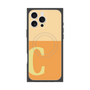 プレミアムスクエアケース with MagSafe［ オリジナル - initial two tone - C orange ］