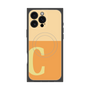プレミアムスクエアケース with MagSafe［ オリジナル - initial two tone - C orange ］
