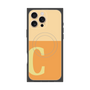 プレミアムスクエアケース with MagSafe［ オリジナル - initial two tone - C orange ］