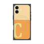 プレミアムスクエアケース with MagSafe［ オリジナル - initial two tone - C orange ］