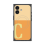 プレミアムスクエアケース with MagSafe［ オリジナル - initial two tone - C orange ］