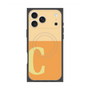 プレミアムスクエアケース with MagSafe［ オリジナル - initial two tone - C orange ］