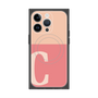 プレミアムスクエアケース with MagSafe［ オリジナル - initial two tone - C pink ］