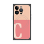 プレミアムスクエアケース with MagSafe［ オリジナル - initial two tone - C pink ］