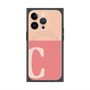 プレミアムスクエアケース with MagSafe［ オリジナル - initial two tone - C pink ］
