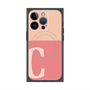 プレミアムスクエアケース with MagSafe［ オリジナル - initial two tone - C pink ］