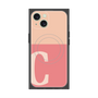 プレミアムスクエアケース with MagSafe［ オリジナル - initial two tone - C pink ］
