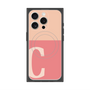 プレミアムスクエアケース with MagSafe［ オリジナル - initial two tone - C pink ］