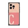 プレミアムスクエアケース with MagSafe［ オリジナル - initial two tone - C pink ］