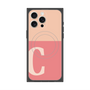 プレミアムスクエアケース with MagSafe［ オリジナル - initial two tone - C pink ］