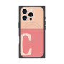 プレミアムスクエアケース with MagSafe［ オリジナル - initial two tone - C pink ］