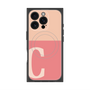 プレミアムスクエアケース with MagSafe［ オリジナル - initial two tone - C pink ］