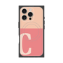 プレミアムスクエアケース with MagSafe［ オリジナル - initial two tone - C pink ］