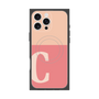 プレミアムスクエアケース with MagSafe［ オリジナル - initial two tone - C pink ］