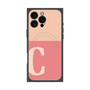プレミアムスクエアケース with MagSafe［ オリジナル - initial two tone - C pink ］