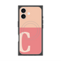 プレミアムスクエアケース with MagSafe［ オリジナル - initial two tone - C pink ］