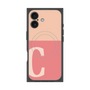 プレミアムスクエアケース with MagSafe［ オリジナル - initial two tone - C pink ］