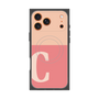 プレミアムスクエアケース with MagSafe［ オリジナル - initial two tone - C pink ］
