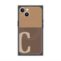 プレミアムスクエアケース with MagSafe［ オリジナル - initial two tone - C brown ］