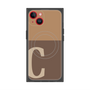 プレミアムスクエアケース with MagSafe［ オリジナル - initial two tone - C brown ］