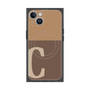 プレミアムスクエアケース with MagSafe［ オリジナル - initial two tone - C brown ］