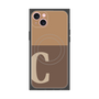 プレミアムスクエアケース with MagSafe［ オリジナル - initial two tone - C brown ］