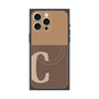 プレミアムスクエアケース with MagSafe［ オリジナル - initial two tone - C brown ］