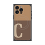プレミアムスクエアケース with MagSafe［ オリジナル - initial two tone - C brown ］