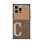 プレミアムスクエアケース with MagSafe［ オリジナル - initial two tone - C brown ］