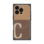 プレミアムスクエアケース with MagSafe［ オリジナル - initial two tone - C brown ］