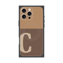 プレミアムスクエアケース with MagSafe［ オリジナル - initial two tone - C brown ］