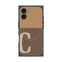 プレミアムスクエアケース with MagSafe［ オリジナル - initial two tone - C brown ］