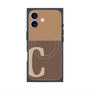 プレミアムスクエアケース with MagSafe［ オリジナル - initial two tone - C brown ］