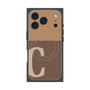プレミアムスクエアケース with MagSafe［ オリジナル - initial two tone - C brown ］